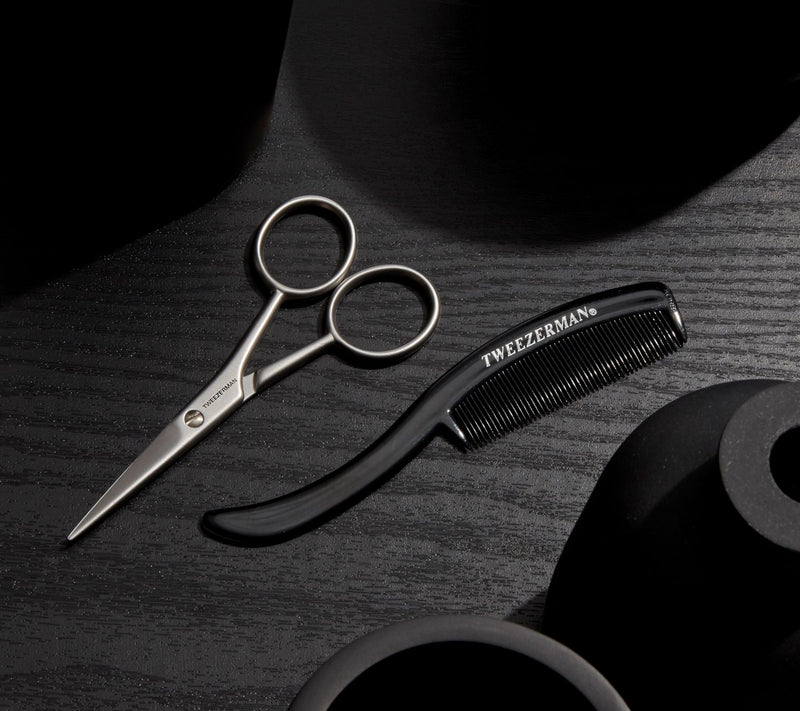 Tweezerman Moustache Scissors & Comb Set — View 4