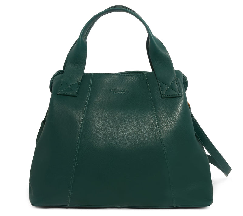 American Leather Co. Ada Triple Entry Leather Satchel — View 49