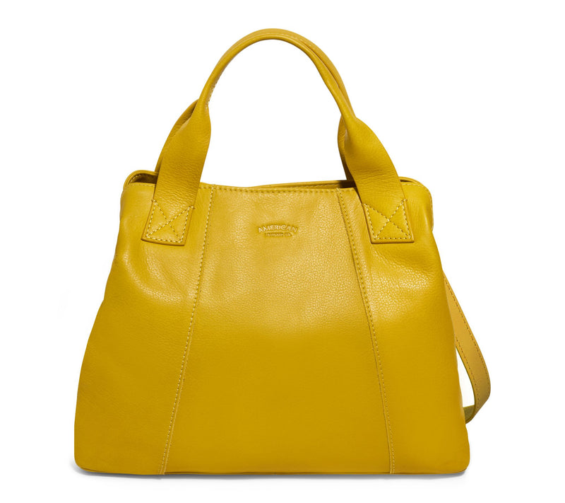 American Leather Co. Ada Triple Entry Leather Satchel — View 73
