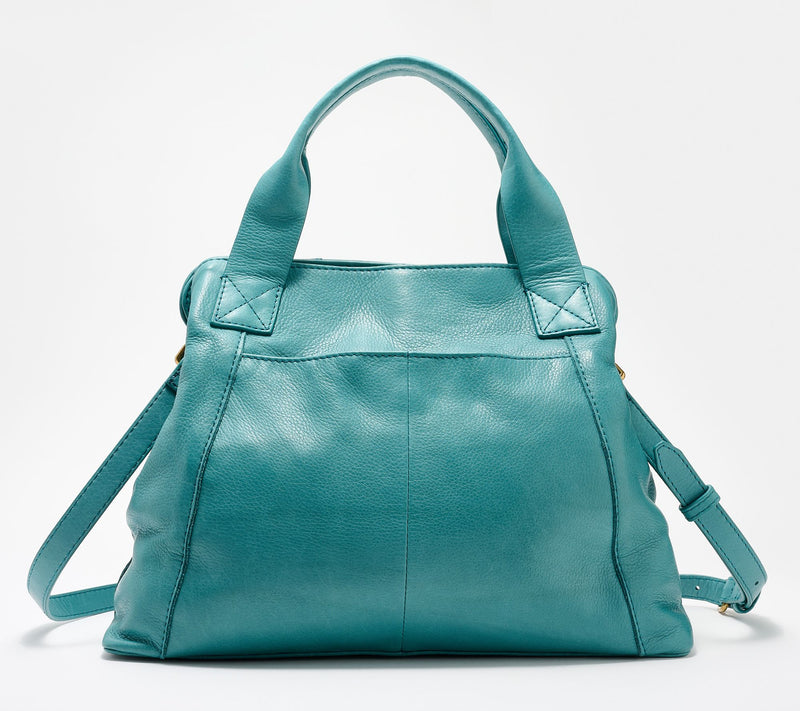 American Leather Co. Ada Triple Entry Leather Satchel — View 58