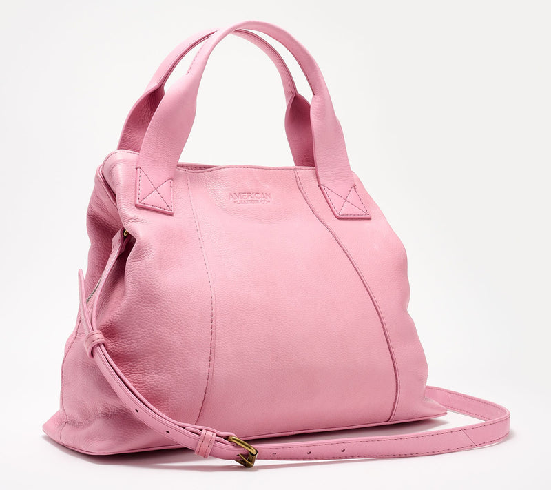 American Leather Co. Ada Triple Entry Leather Satchel — View 5