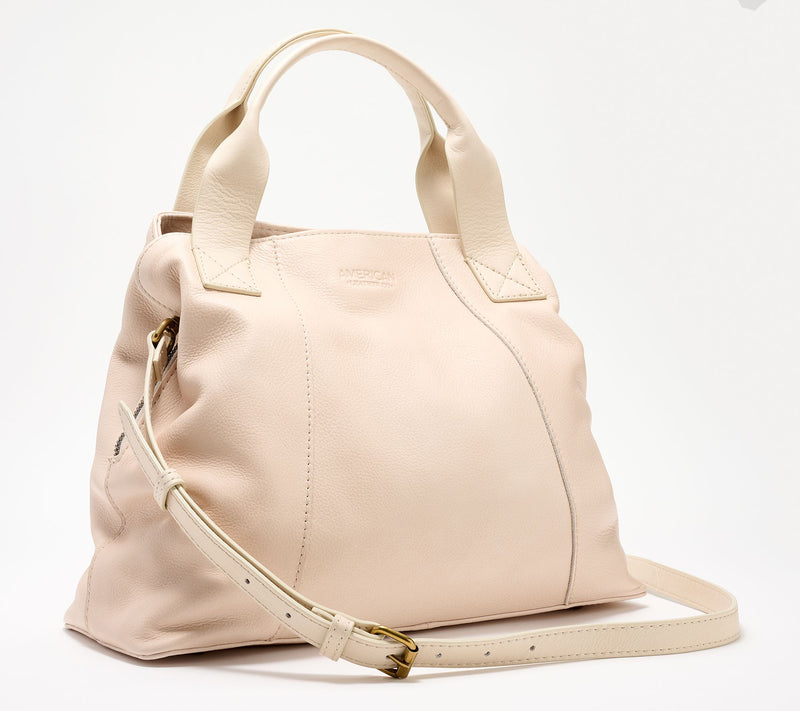 American Leather Co. Ada Triple Entry Leather Satchel — View 11