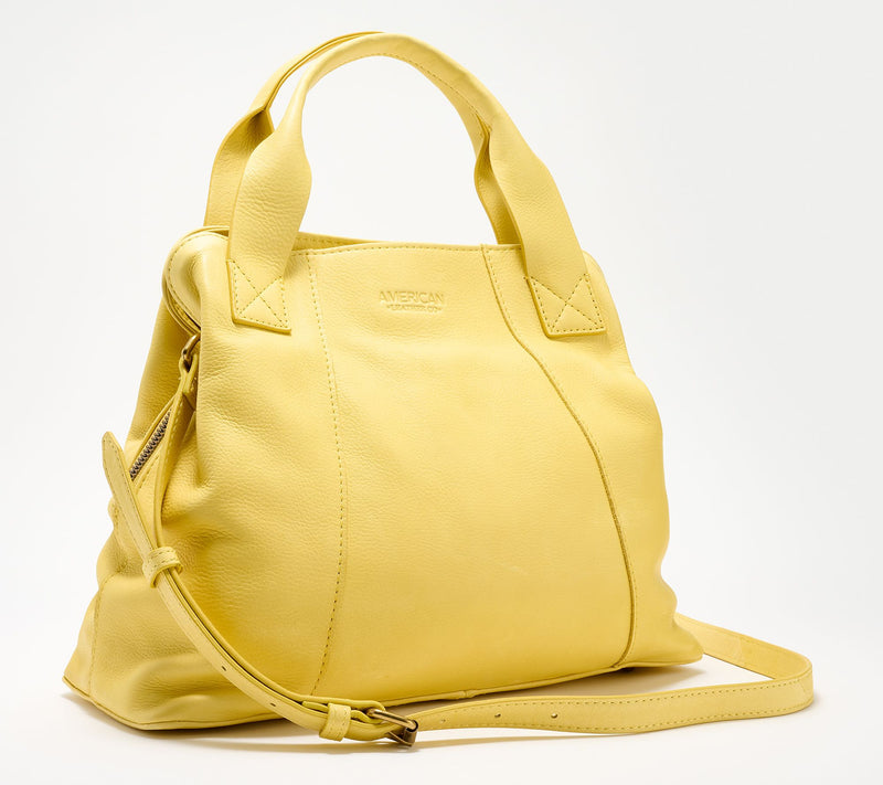 American Leather Co. Ada Triple Entry Leather Satchel — View 15