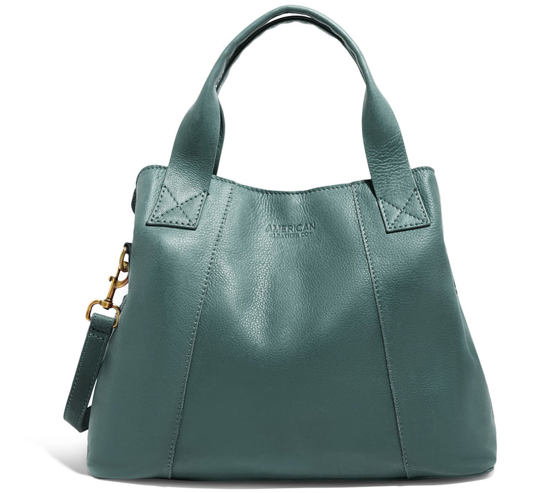 American Leather Co. Ada Triple Entry Leather Satchel — View 23