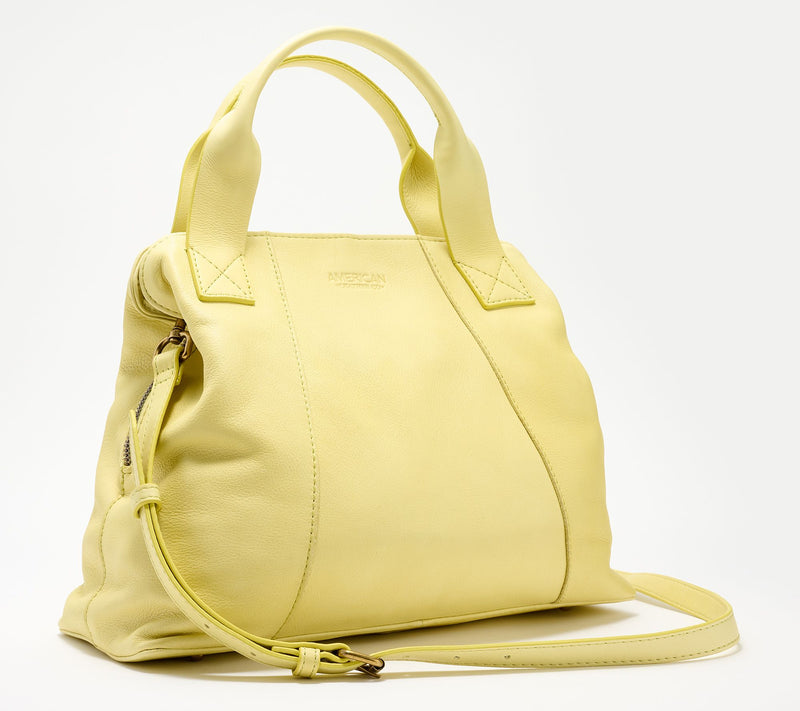 American Leather Co. Ada Triple Entry Leather Satchel — View 3
