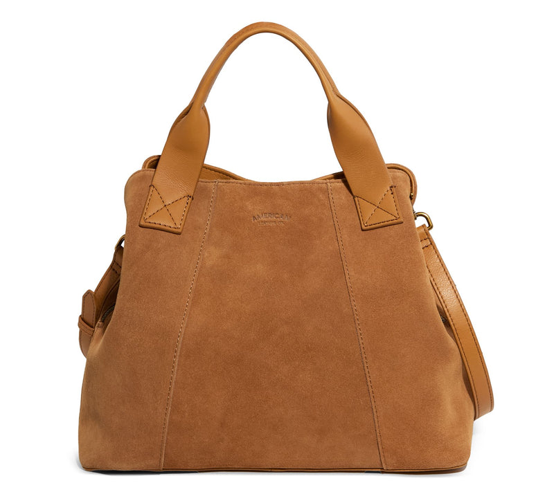 American Leather Co. Ada Triple Entry Leather Satchel — View 51