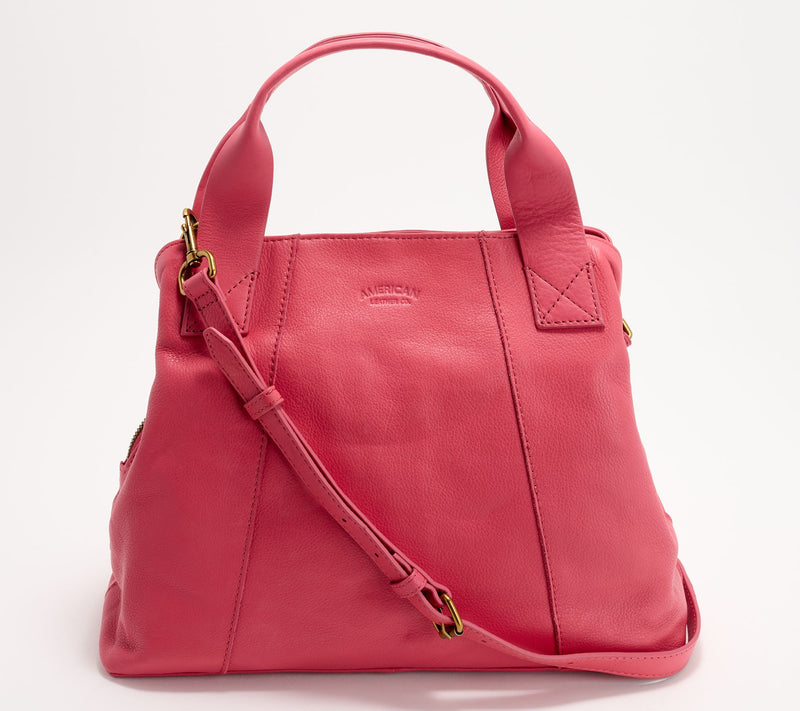 American Leather Co. Ada Triple Entry Leather Satchel — View 39