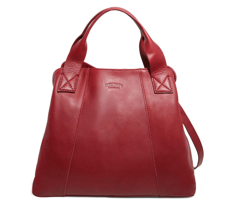 American Leather Co. Ada Triple Entry Leather Satchel — View 43