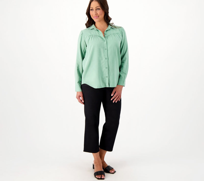 NYDJ Stretch Twill Piper Trouser- Black — View 3