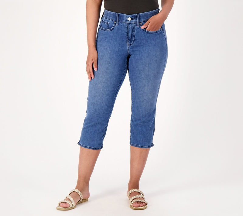 NYDJ Waist-Match Slim Straight Crop- Contented — View 8