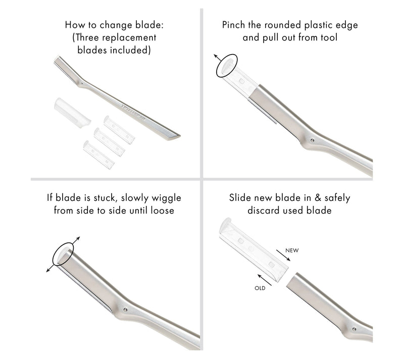 Tweezerman Facial Razor w/ Replacement Blades — View 8