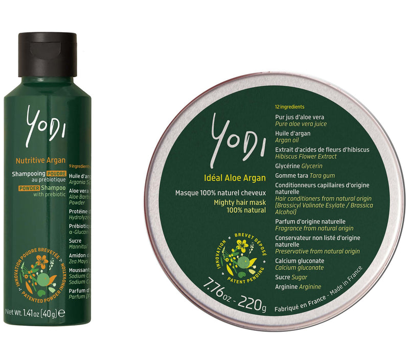 Yodi Nutritive Powder Shampoo and Aloe Argan Ha ir Mask — Main view