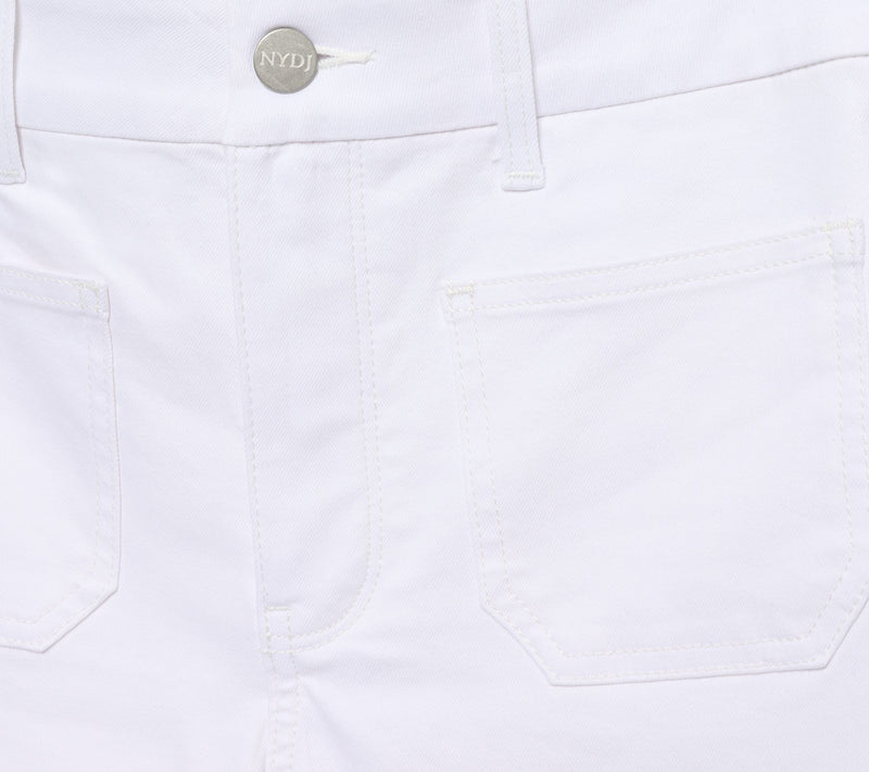 NYDJ Patchie Major Wide Leg Capri- Optic White — View 4
