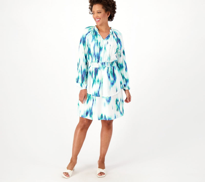 Candace Cameron Bure Regular Printed Woven Mini Dress — View 11