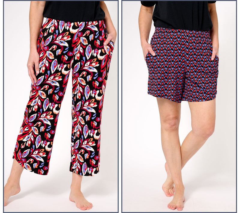 AnyBody Regular Lush Jersey Set of 2 Pajama Bottoms — View 5