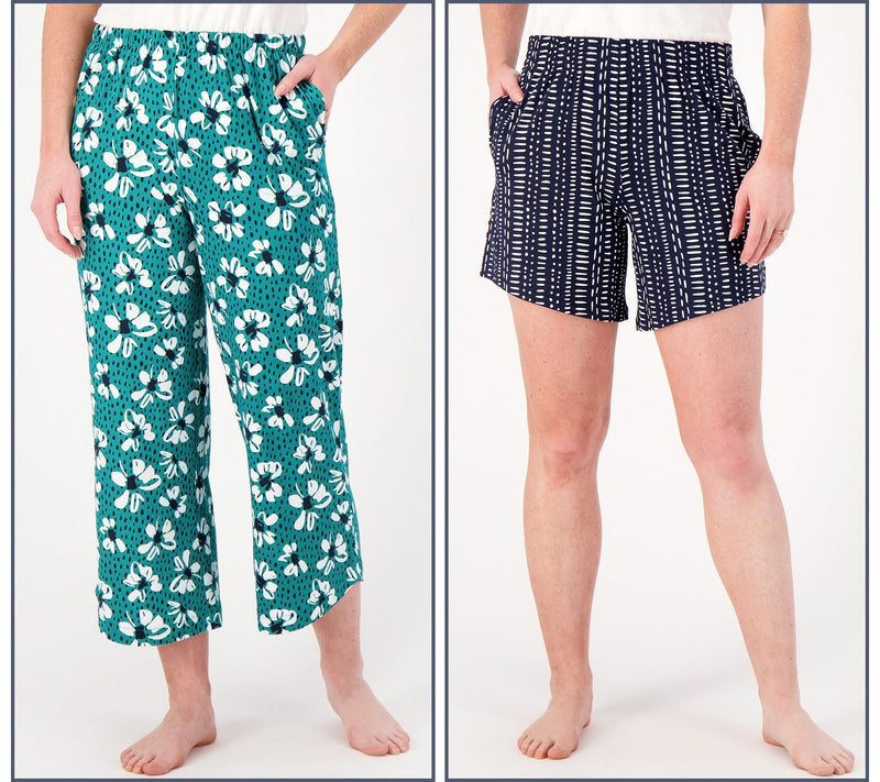 AnyBody Regular Lush Jersey Set of 2 Pajama Bottoms — View 20