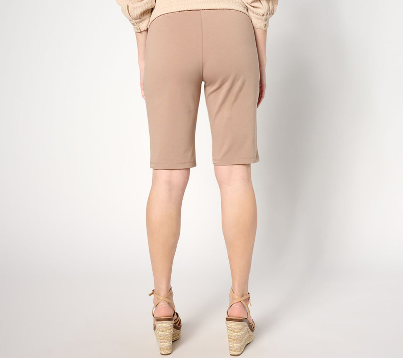 Susan Graver Weekend Regular Premium Stretch Straight Leg Bermuda Shorts — View 10