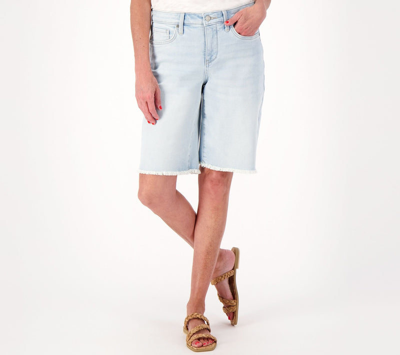 NYDJ Boyfriend Shorts w/ Frayed Hem- Brightside — Main view