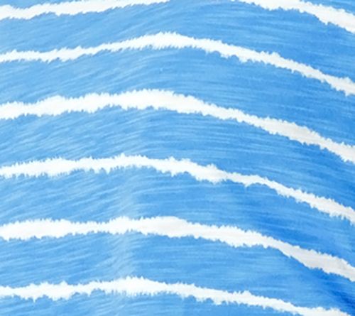 Belle by Kim Gravel Slub Knit Side Ruched Print Top — View 12