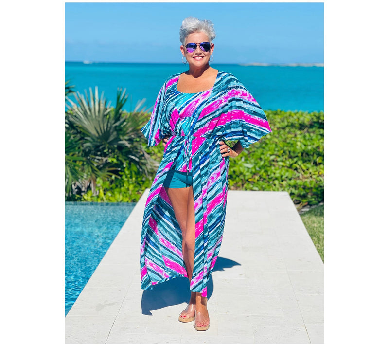 Belle Beach by Kim Gravel Petite Tie Front Cover-Up — View 19