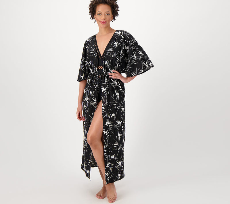 Belle Beach by Kim Gravel Petite Tie Front Cover-Up — View 6