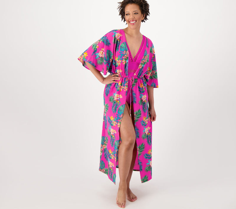 Belle Beach by Kim Gravel Petite Tie Front Cover-Up — View 3