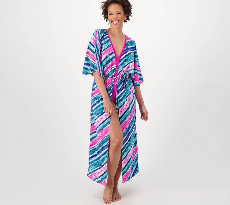 Belle Beach by Kim Gravel Petite Tie Front Cover-Up — View 11