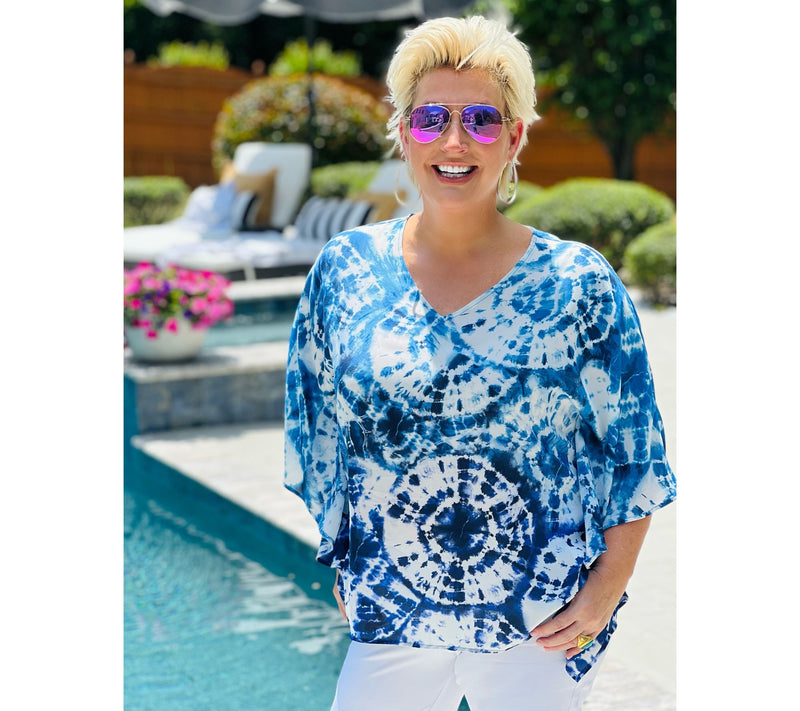 Belle by Kim Gravel Woven Aloha Poncho — View 17