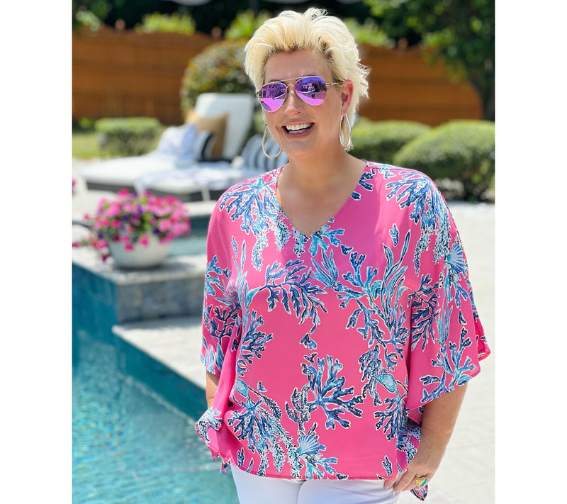 Belle by Kim Gravel Woven Aloha Poncho — View 18
