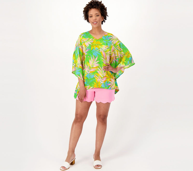 Belle by Kim Gravel Woven Aloha Poncho — View 15