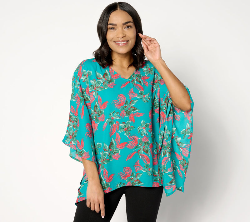 Belle by Kim Gravel Woven Aloha Poncho — View 5