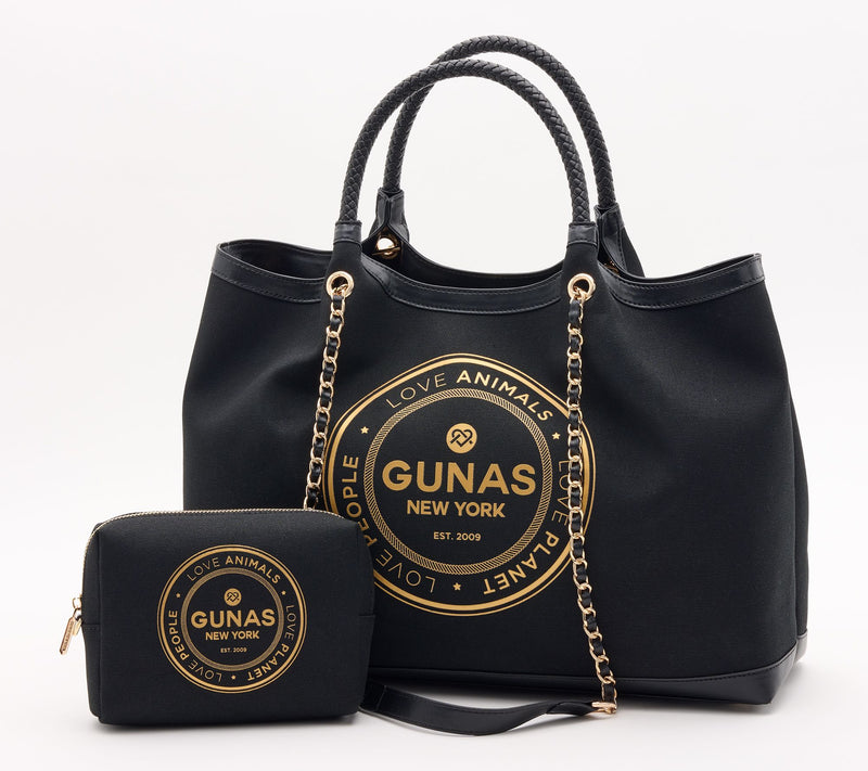 Gunas New York Canvas Double Handle Tote with Pouch - Ruth — View 7