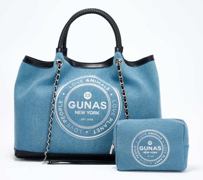 Gunas New York Canvas Double Handle Tote with Pouch - Ruth — View 29