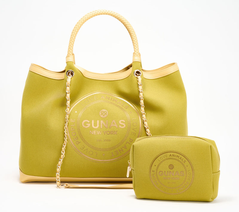 Gunas New York Canvas Double Handle Tote with Pouch - Ruth — View 27