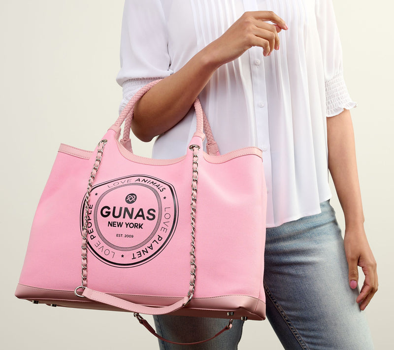 Gunas New York Canvas Double Handle Tote with Pouch - Ruth — View 34