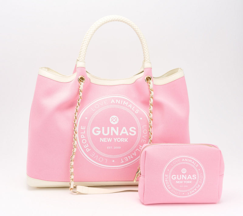 Gunas New York Canvas Double Handle Tote with Pouch - Ruth — View 23