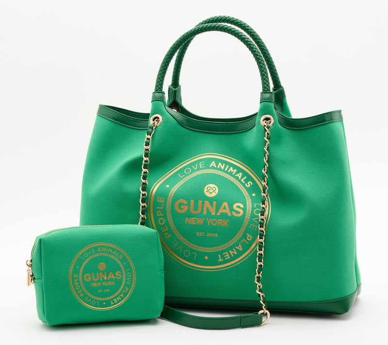 Gunas New York Canvas Double Handle Tote with Pouch - Ruth — View 13