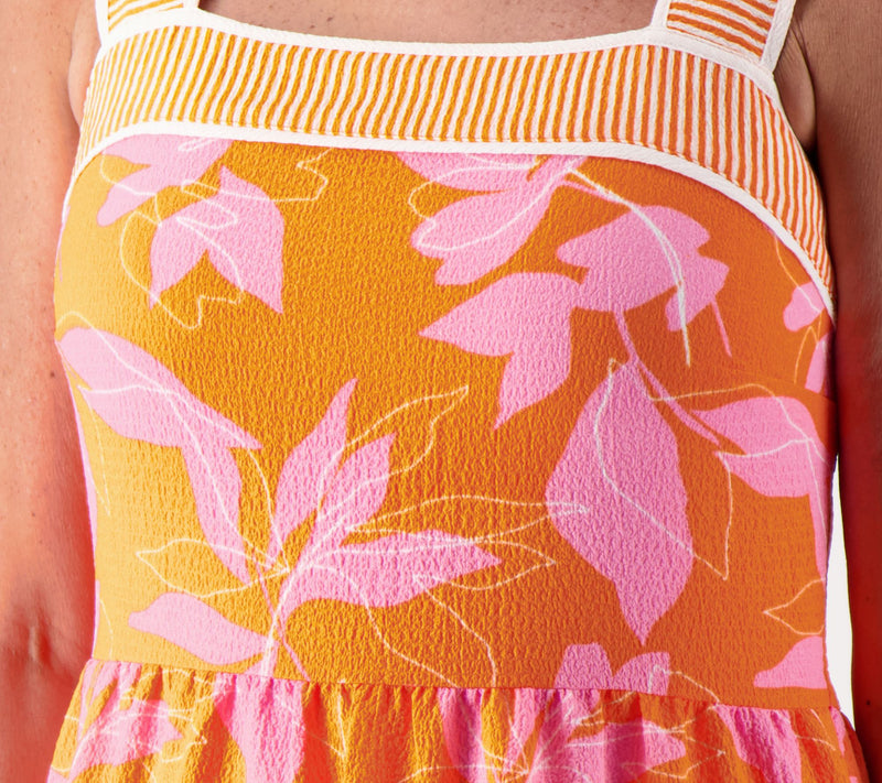 Isaac Mizrahi Live  Petite Printed Tiered Midi Dress — View 9