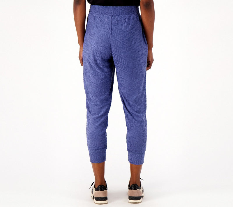 LOGO Lounge by Lori Goldstein Textured Terry Cloth Pants — View 2