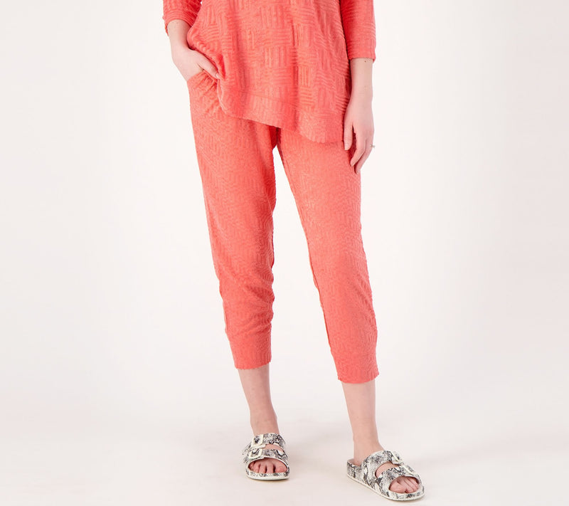 LOGO Lounge by Lori Goldstein Textured Terry Cloth Pants — View 7