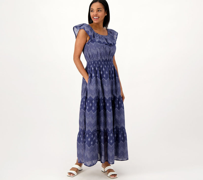 Destination 365 Regular Printed Off-the- Shoulder Dress — View 7