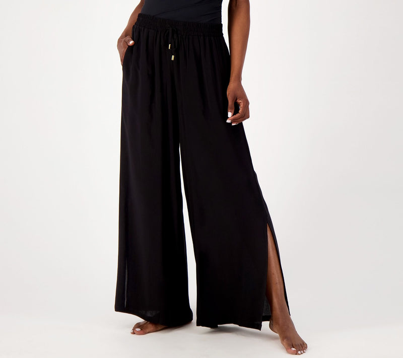 Jantzen Regular Wide Leg Printed Pull-On Woven Cover-Up Pants — View 14