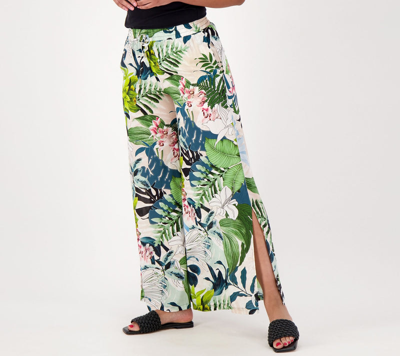 Jantzen Regular Wide Leg Printed Pull-On Woven Cover-Up Pants — View 15