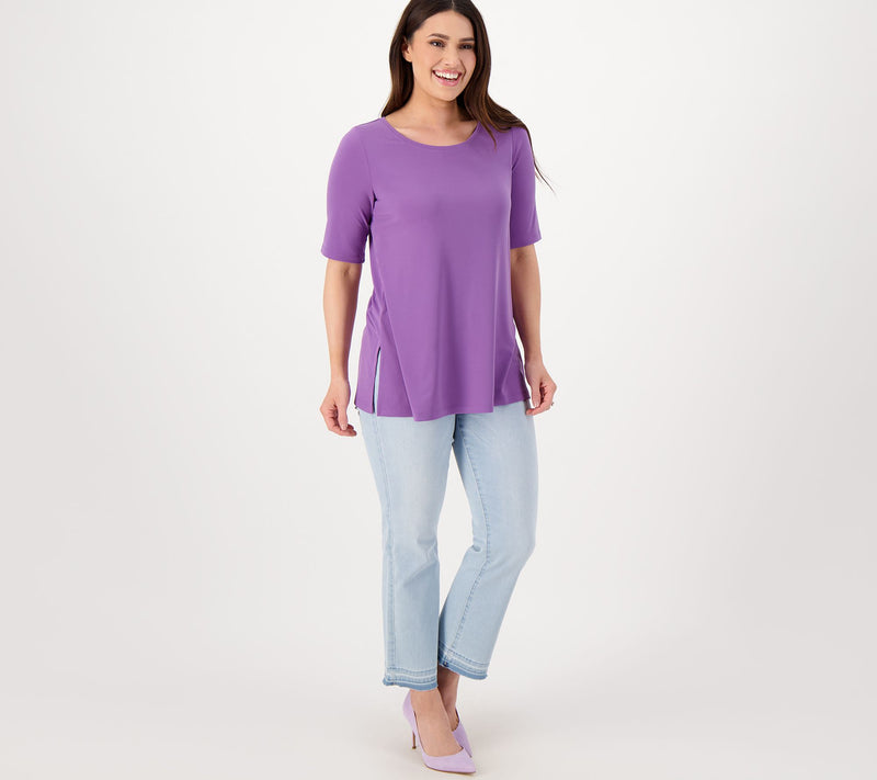 Susan Graver Modern Essentials Reg Liquid Knit A-Line Tunic — View 12