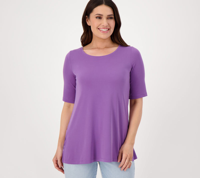 Susan Graver Modern Essentials Reg Liquid Knit A-Line Tunic — View 14
