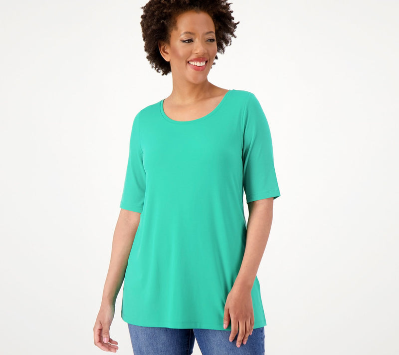 Susan Graver Modern Essentials Reg Liquid Knit A-Line Tunic — View 15