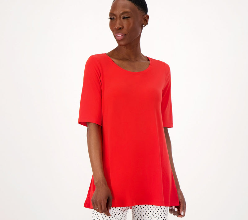 Susan Graver Modern Essentials Reg Liquid Knit A-Line Tunic — View 6