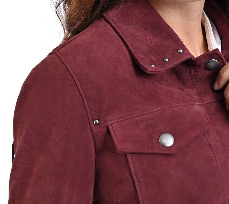 Frye Trucker Jacket with Fringe — View 7