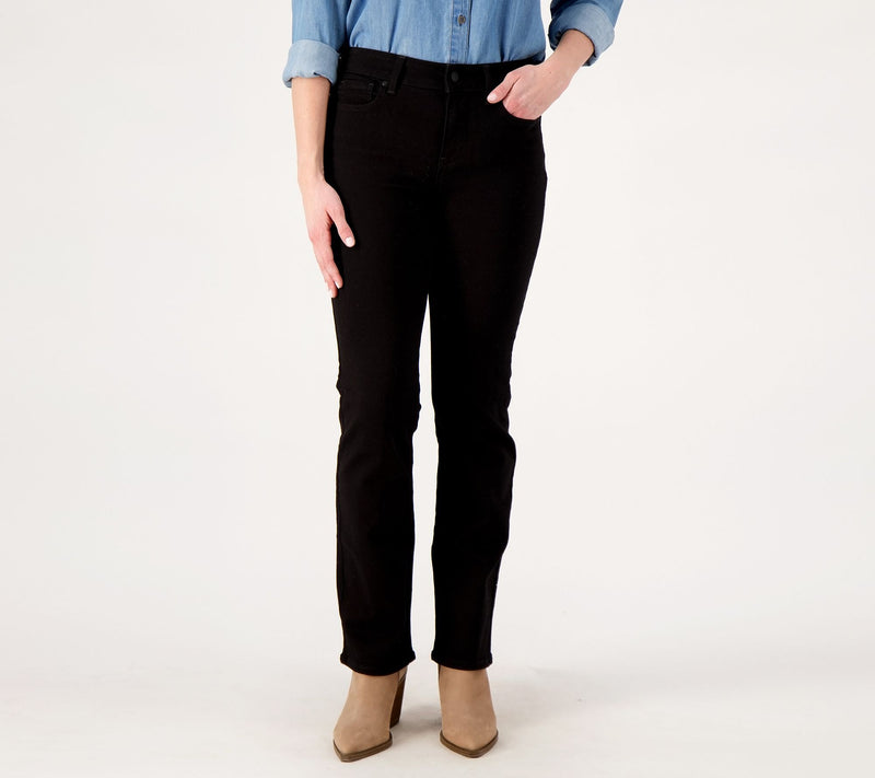 NYDJ Marilyn Straight Jean- Black — Main view