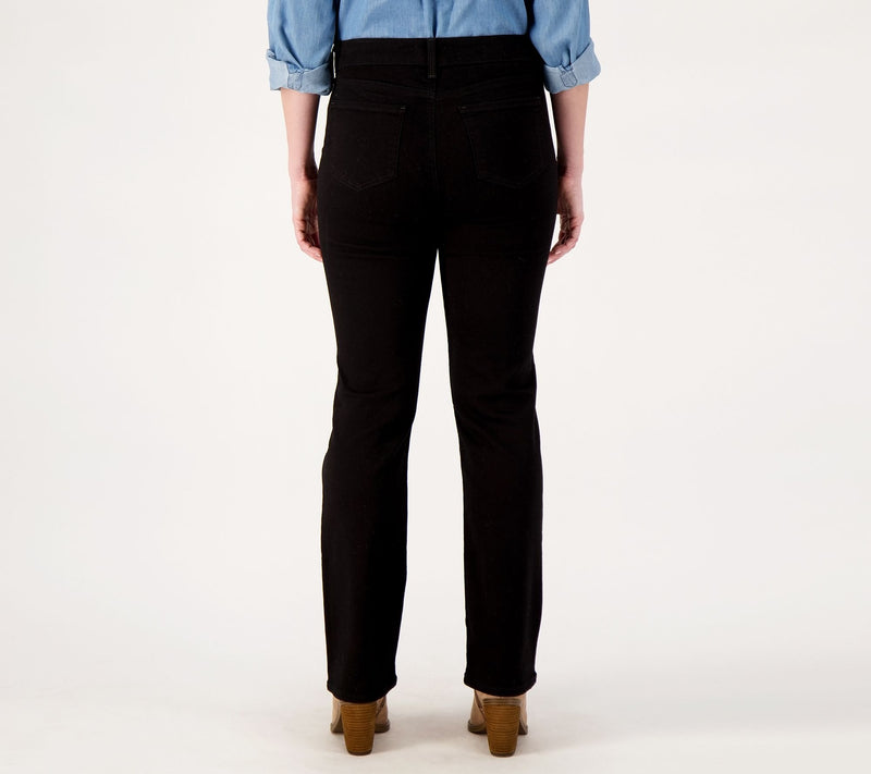 NYDJ Marilyn Straight Jean- Black — View 4